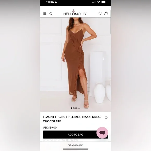 Hello Molly Brown Asymmetrical Wrap Maxi Dress